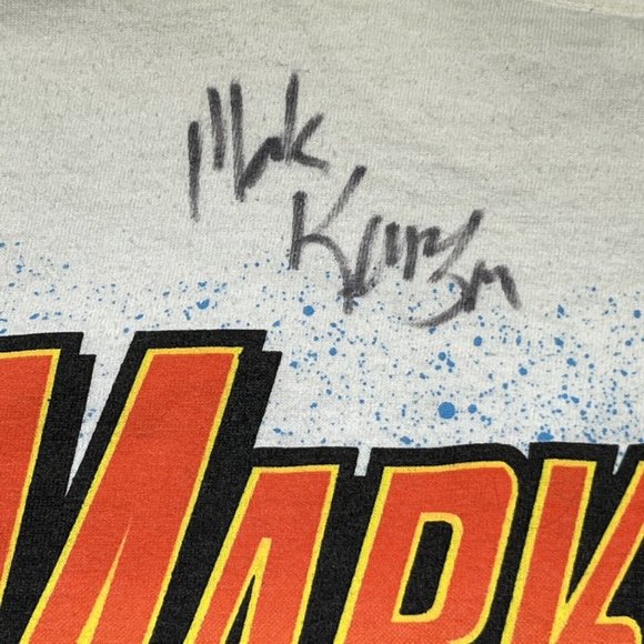 Mark Kinser Wirtgen Durst Goodyear Racing Autographed Medium T-Shirt Made In USA - Picture 10 of 12